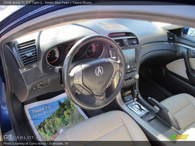 Kinetic Blue Pearl / Taupe/Ebony 2008 Acura TL 3.5 Type-S