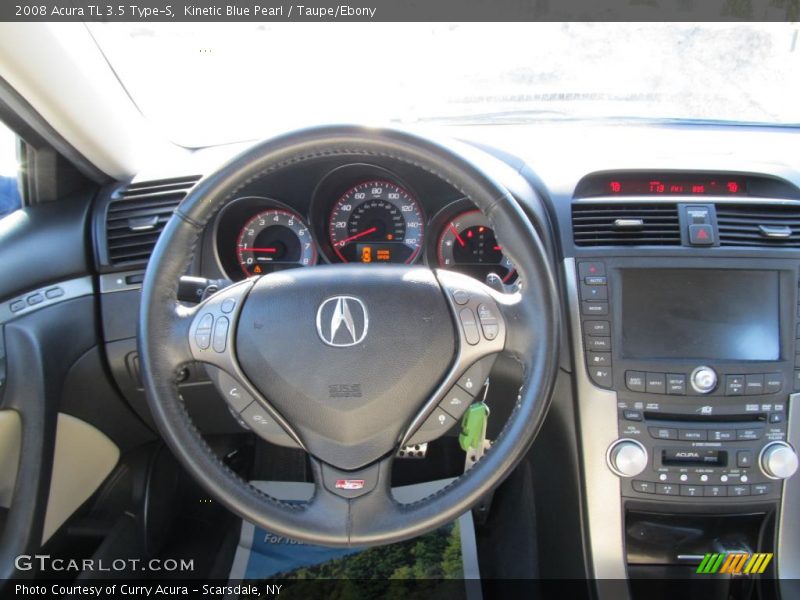 Kinetic Blue Pearl / Taupe/Ebony 2008 Acura TL 3.5 Type-S