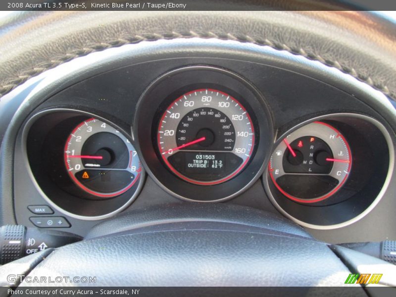 Kinetic Blue Pearl / Taupe/Ebony 2008 Acura TL 3.5 Type-S