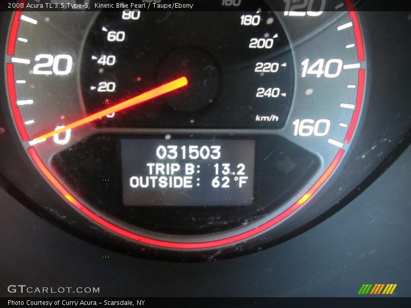 Kinetic Blue Pearl / Taupe/Ebony 2008 Acura TL 3.5 Type-S