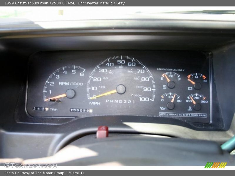 Light Pewter Metallic / Gray 1999 Chevrolet Suburban K2500 LT 4x4