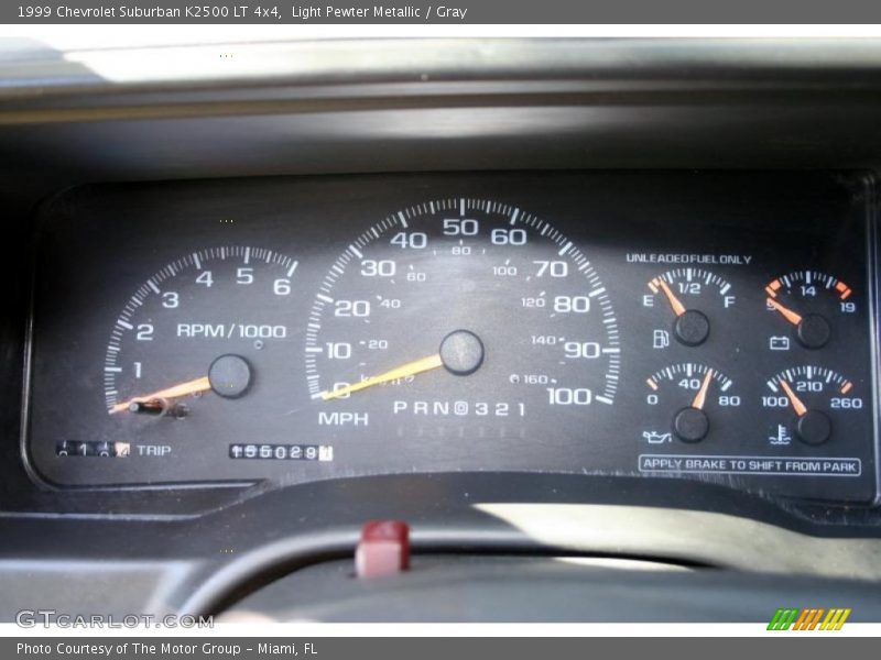 Light Pewter Metallic / Gray 1999 Chevrolet Suburban K2500 LT 4x4