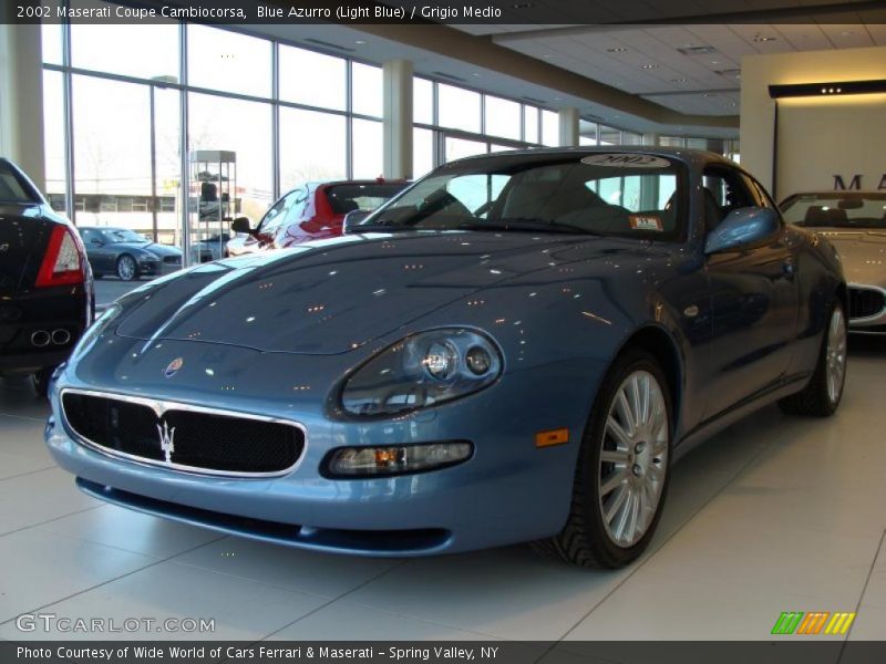 Blue Azurro (Light Blue) / Grigio Medio 2002 Maserati Coupe Cambiocorsa