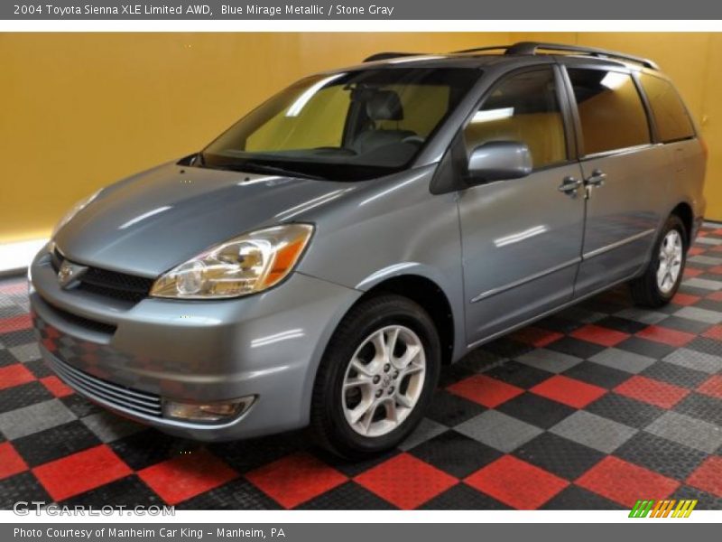 Blue Mirage Metallic / Stone Gray 2004 Toyota Sienna XLE Limited AWD