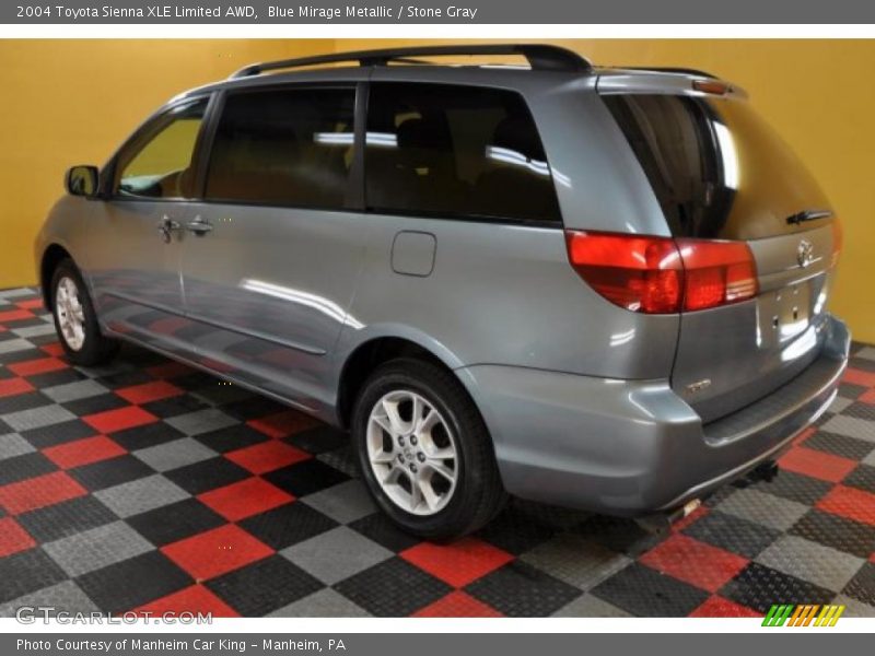 Blue Mirage Metallic / Stone Gray 2004 Toyota Sienna XLE Limited AWD