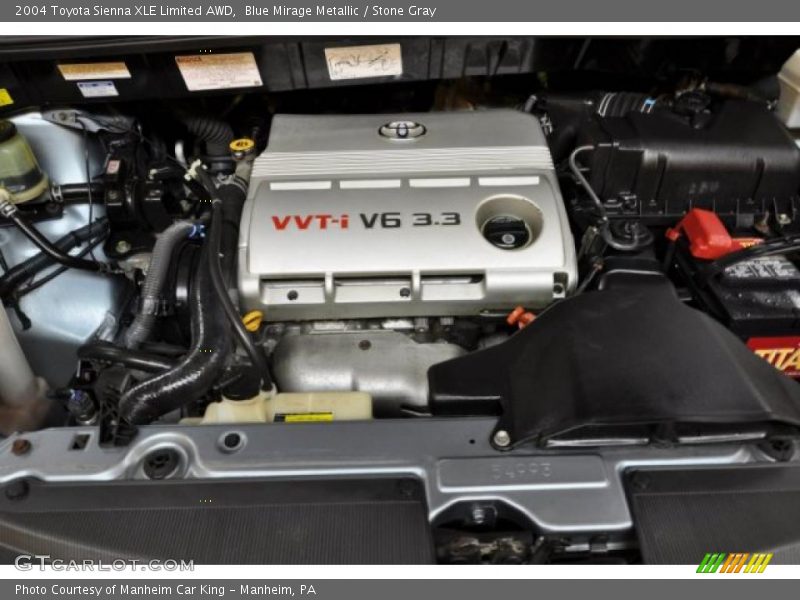 Blue Mirage Metallic / Stone Gray 2004 Toyota Sienna XLE Limited AWD