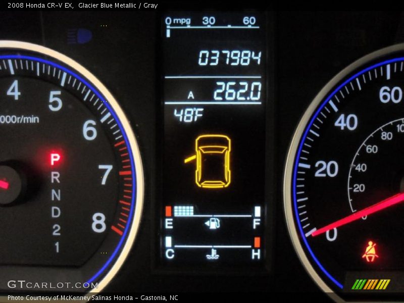 Glacier Blue Metallic / Gray 2008 Honda CR-V EX