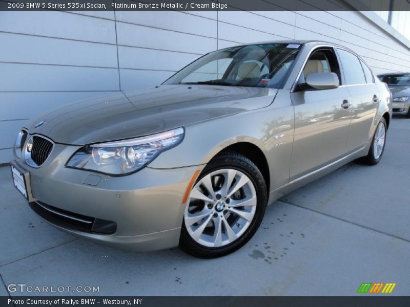 Platinum Bronze Metallic / Cream Beige 2009 BMW 5 Series 535xi Sedan