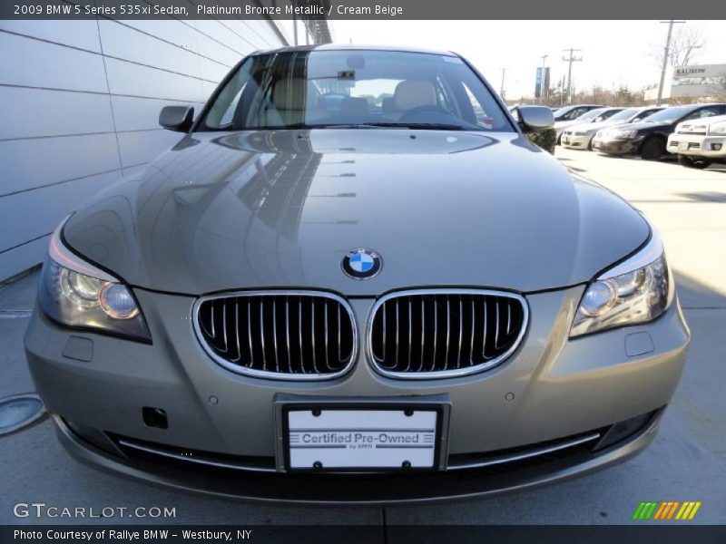 Platinum Bronze Metallic / Cream Beige 2009 BMW 5 Series 535xi Sedan