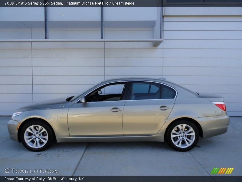 Platinum Bronze Metallic / Cream Beige 2009 BMW 5 Series 535xi Sedan