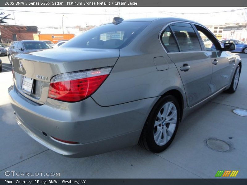 Platinum Bronze Metallic / Cream Beige 2009 BMW 5 Series 535xi Sedan