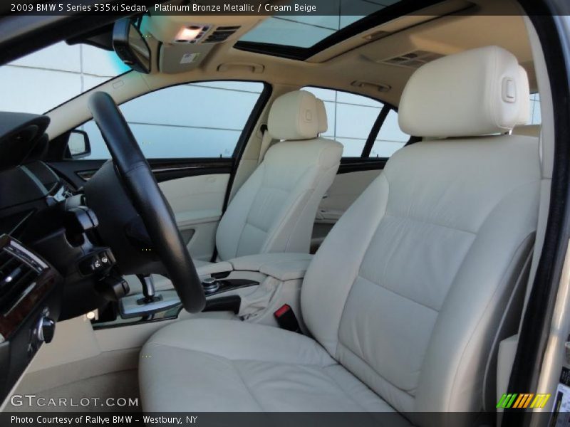 Platinum Bronze Metallic / Cream Beige 2009 BMW 5 Series 535xi Sedan