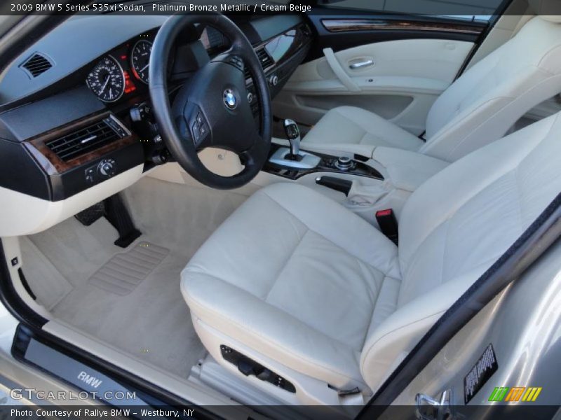 Platinum Bronze Metallic / Cream Beige 2009 BMW 5 Series 535xi Sedan