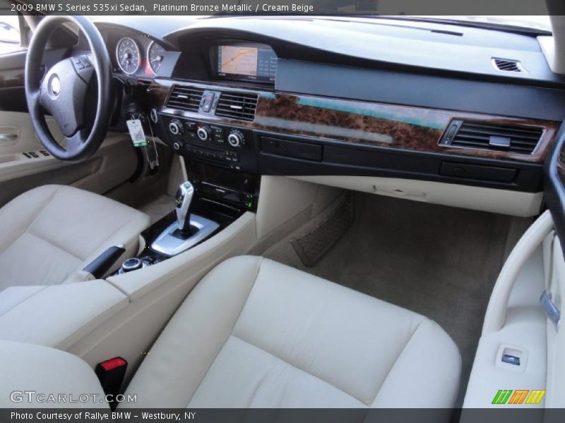 Platinum Bronze Metallic / Cream Beige 2009 BMW 5 Series 535xi Sedan