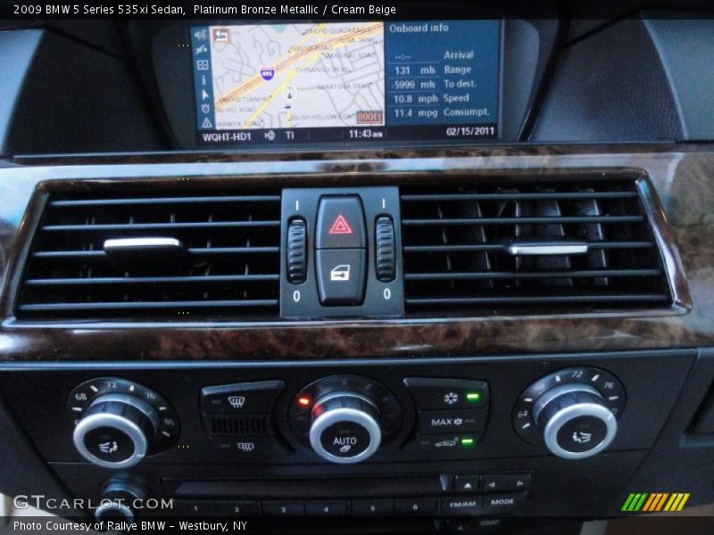 Platinum Bronze Metallic / Cream Beige 2009 BMW 5 Series 535xi Sedan