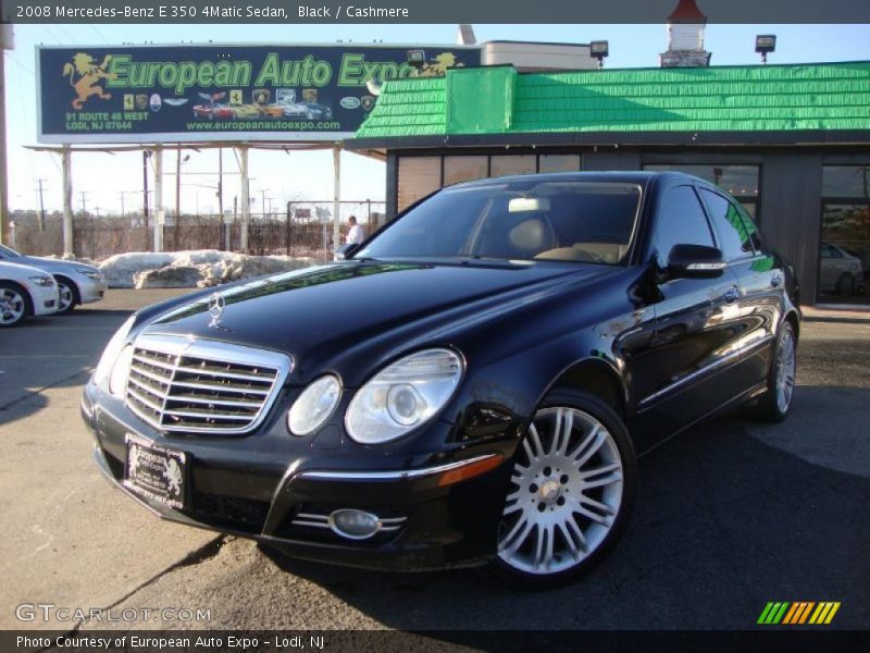 Black / Cashmere 2008 Mercedes-Benz E 350 4Matic Sedan