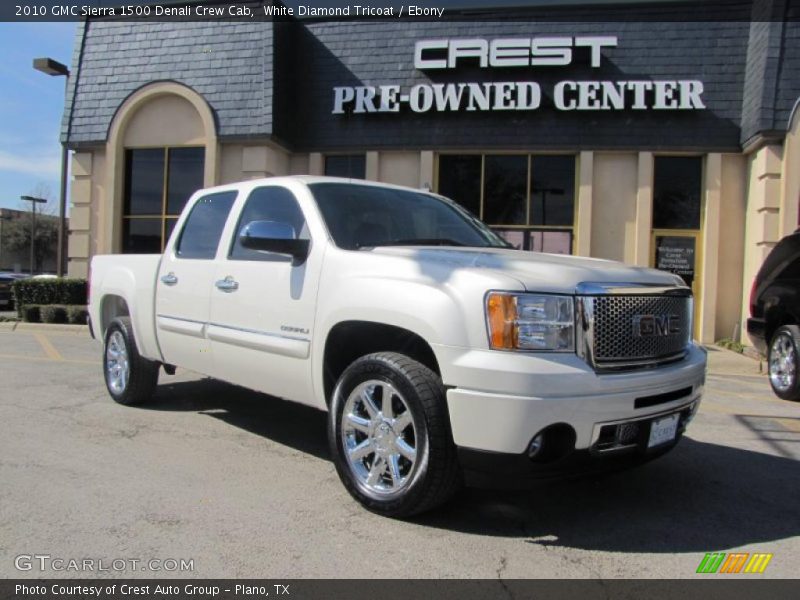 White Diamond Tricoat / Ebony 2010 GMC Sierra 1500 Denali Crew Cab