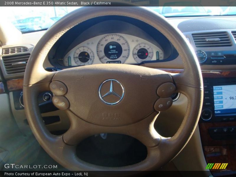 Black / Cashmere 2008 Mercedes-Benz E 350 4Matic Sedan