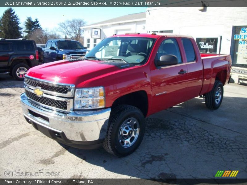 Victory Red / Dark Titanium 2011 Chevrolet Silverado 2500HD LS Extended Cab 4x4