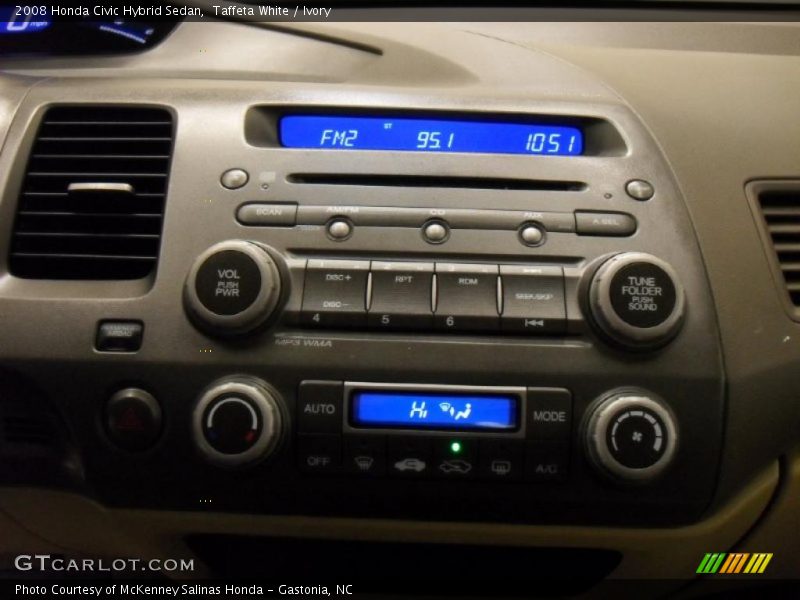 Taffeta White / Ivory 2008 Honda Civic Hybrid Sedan