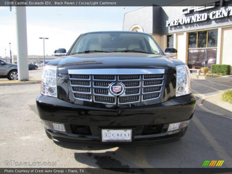 Black Raven / Cocoa/Light Cashmere 2008 Cadillac Escalade ESV