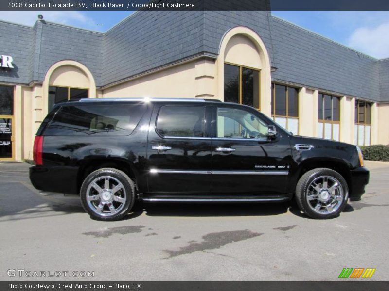 Black Raven / Cocoa/Light Cashmere 2008 Cadillac Escalade ESV