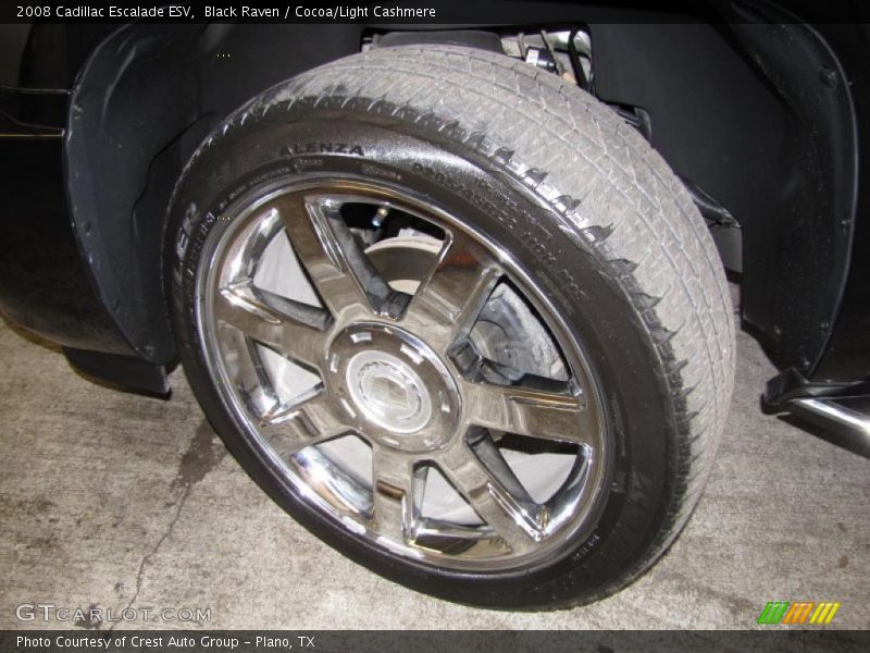 Black Raven / Cocoa/Light Cashmere 2008 Cadillac Escalade ESV