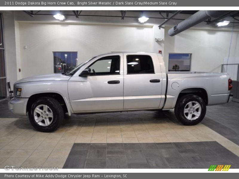 Bright Silver Metallic / Dark Slate Gray/Medium Slate Gray 2011 Dodge Dakota Big Horn Crew Cab
