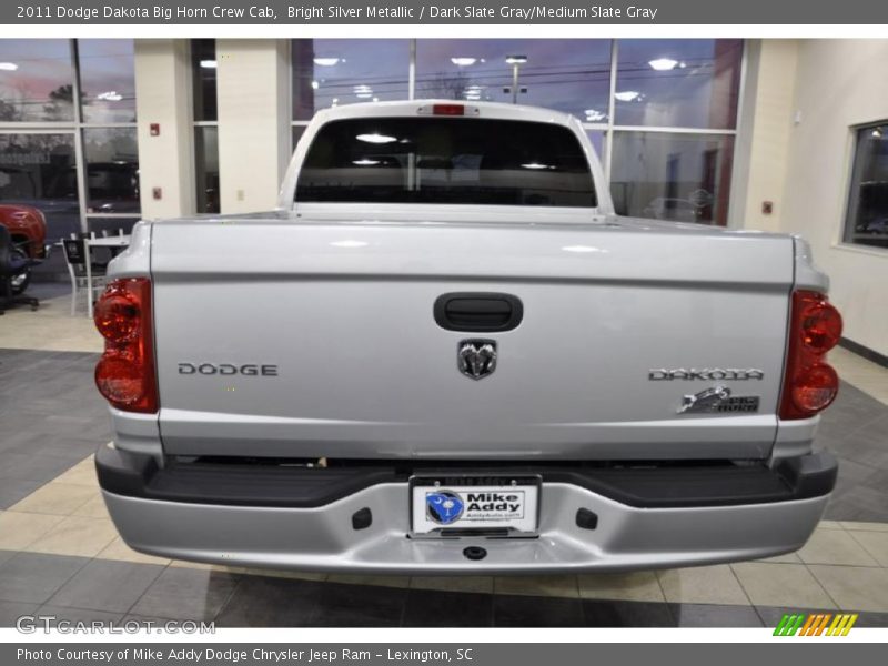 Bright Silver Metallic / Dark Slate Gray/Medium Slate Gray 2011 Dodge Dakota Big Horn Crew Cab