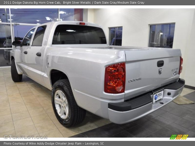 Bright Silver Metallic / Dark Slate Gray/Medium Slate Gray 2011 Dodge Dakota Big Horn Crew Cab