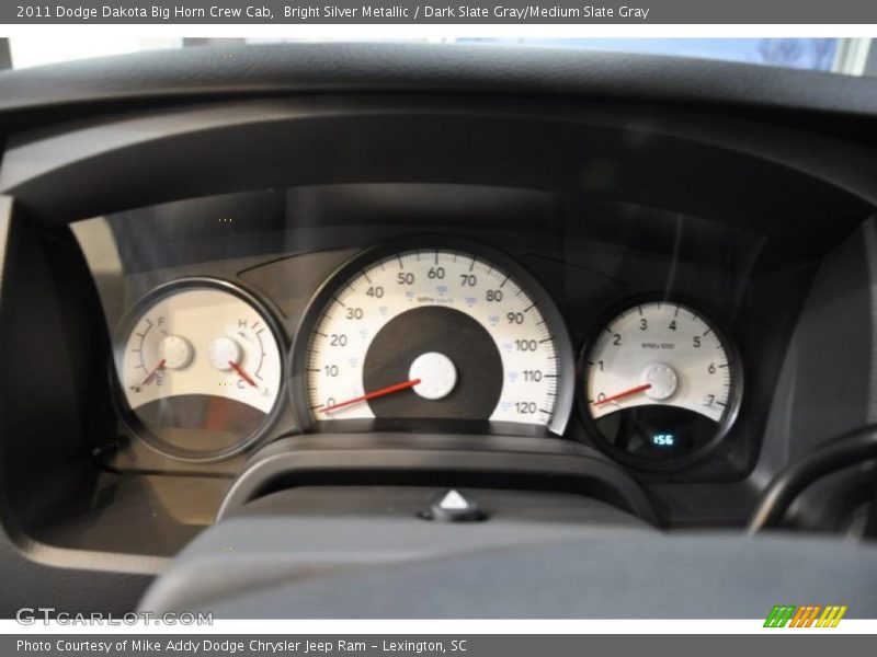 Bright Silver Metallic / Dark Slate Gray/Medium Slate Gray 2011 Dodge Dakota Big Horn Crew Cab