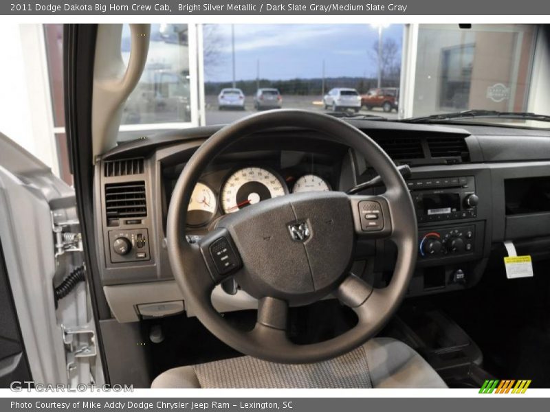 Bright Silver Metallic / Dark Slate Gray/Medium Slate Gray 2011 Dodge Dakota Big Horn Crew Cab