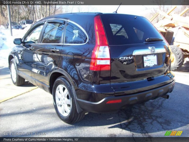 Nighthawk Black Pearl / Gray 2008 Honda CR-V EX 4WD
