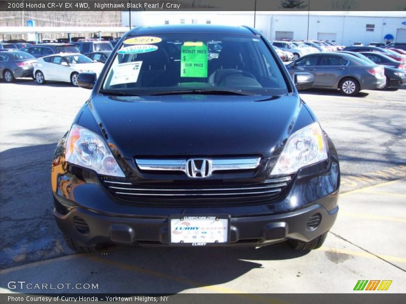 Nighthawk Black Pearl / Gray 2008 Honda CR-V EX 4WD