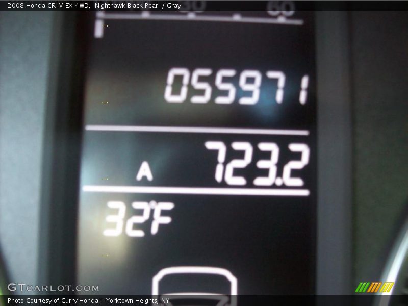 Nighthawk Black Pearl / Gray 2008 Honda CR-V EX 4WD