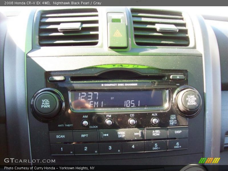Nighthawk Black Pearl / Gray 2008 Honda CR-V EX 4WD