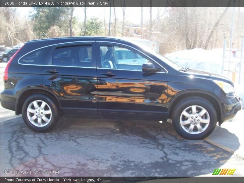 Nighthawk Black Pearl / Gray 2008 Honda CR-V EX 4WD