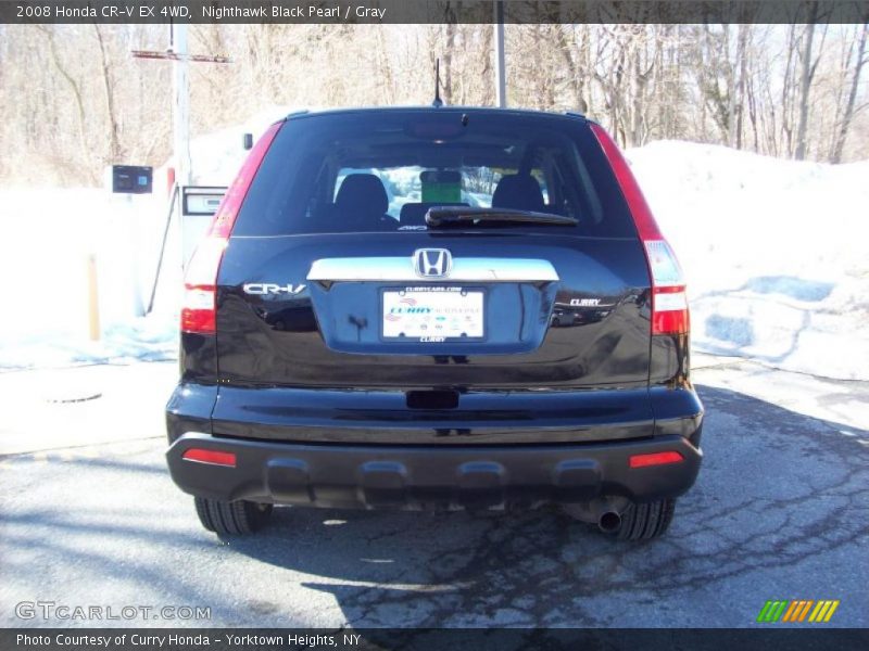 Nighthawk Black Pearl / Gray 2008 Honda CR-V EX 4WD