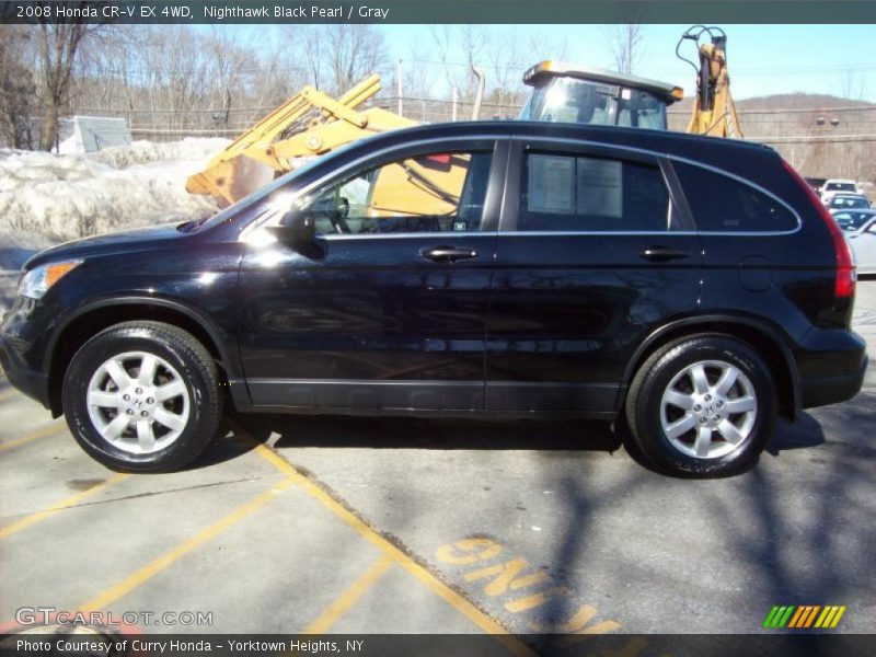 Nighthawk Black Pearl / Gray 2008 Honda CR-V EX 4WD