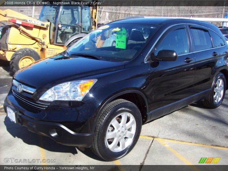 Nighthawk Black Pearl / Gray 2008 Honda CR-V EX 4WD