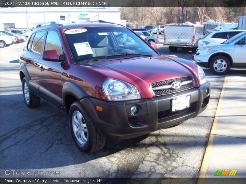 Mesa Red Metallic / Gray 2007 Hyundai Tucson SE 4WD