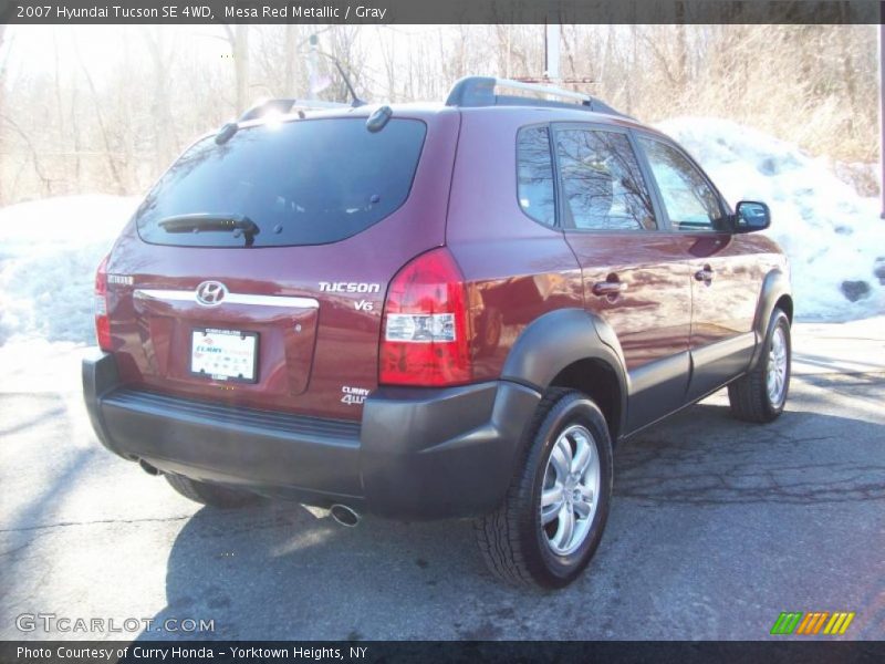 Mesa Red Metallic / Gray 2007 Hyundai Tucson SE 4WD