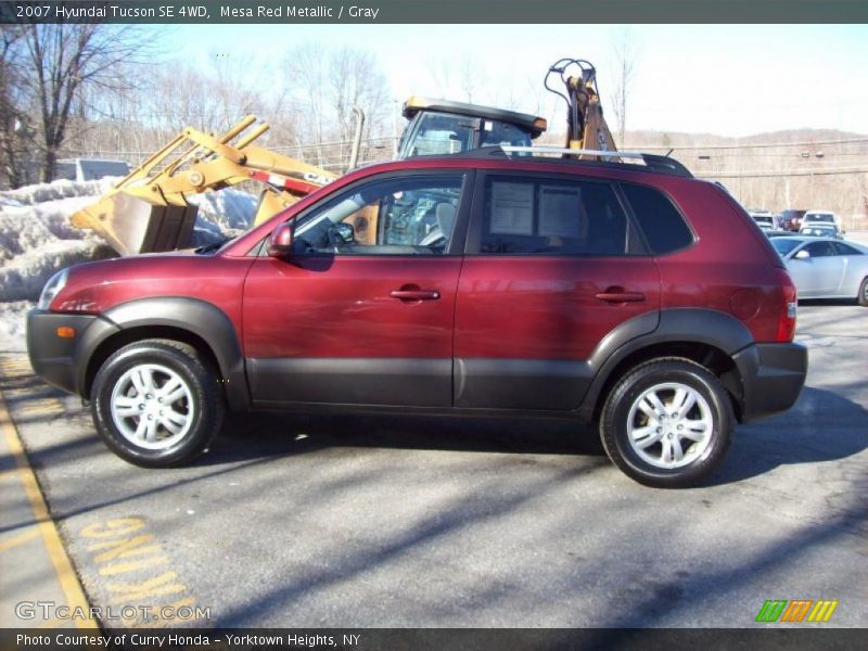 Mesa Red Metallic / Gray 2007 Hyundai Tucson SE 4WD