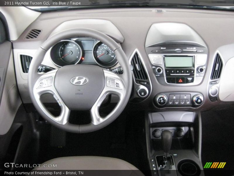 Iris Blue / Taupe 2011 Hyundai Tucson GLS