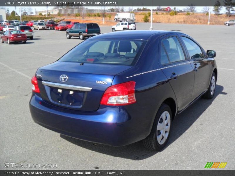 Nautical Blue Metallic / Dark Charcoal 2008 Toyota Yaris S Sedan