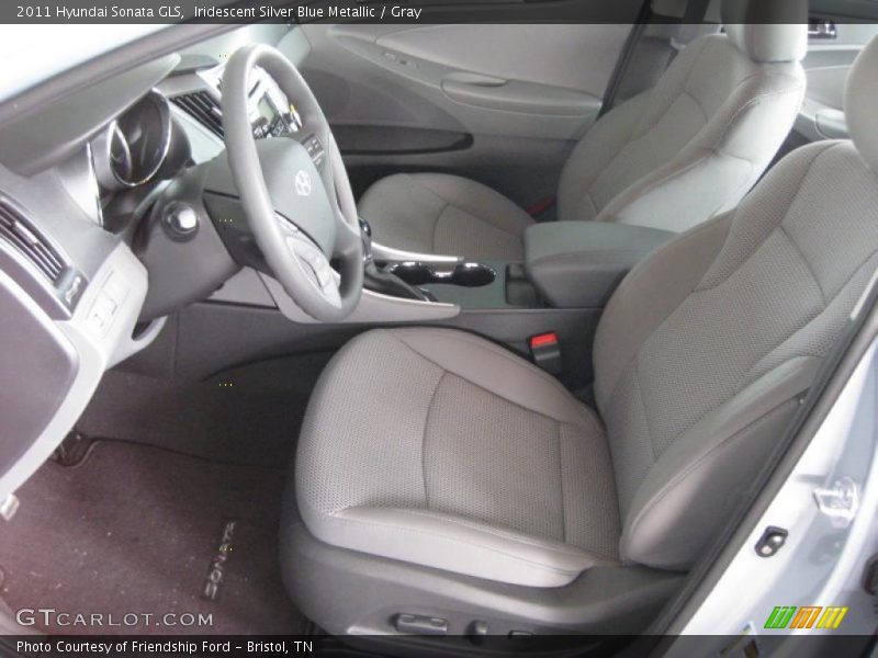 Iridescent Silver Blue Metallic / Gray 2011 Hyundai Sonata GLS