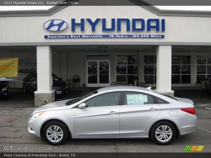 Radiant Silver / Gray 2011 Hyundai Sonata GLS