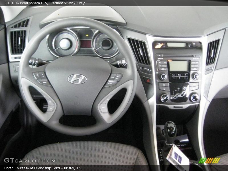Radiant Silver / Gray 2011 Hyundai Sonata GLS