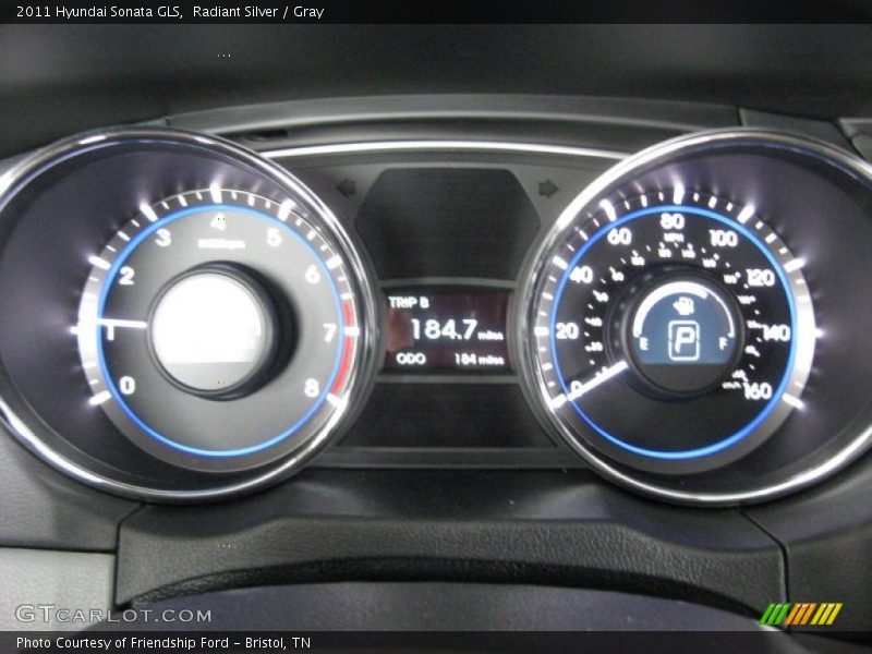 Radiant Silver / Gray 2011 Hyundai Sonata GLS