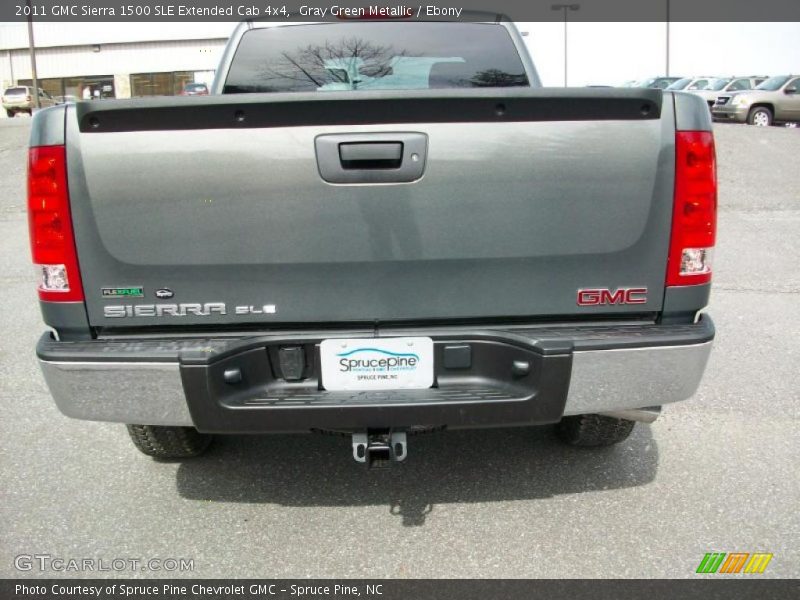 Gray Green Metallic / Ebony 2011 GMC Sierra 1500 SLE Extended Cab 4x4